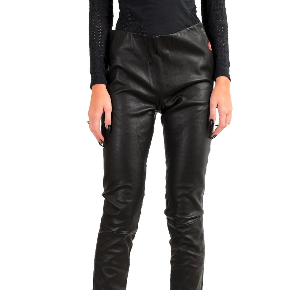 Maison Margiela MM6 Women's Black Leather Pants
